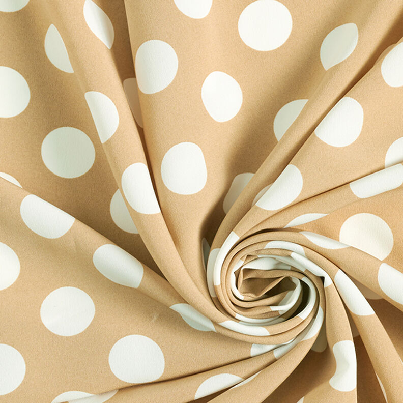 Kreppgewebe Polka Dots [2,5 cm] – beige,  image number 3