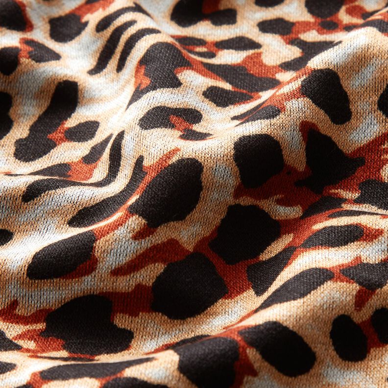 Viskosejersey kleiner Leoprint – terracotta/apricot,  image number 2