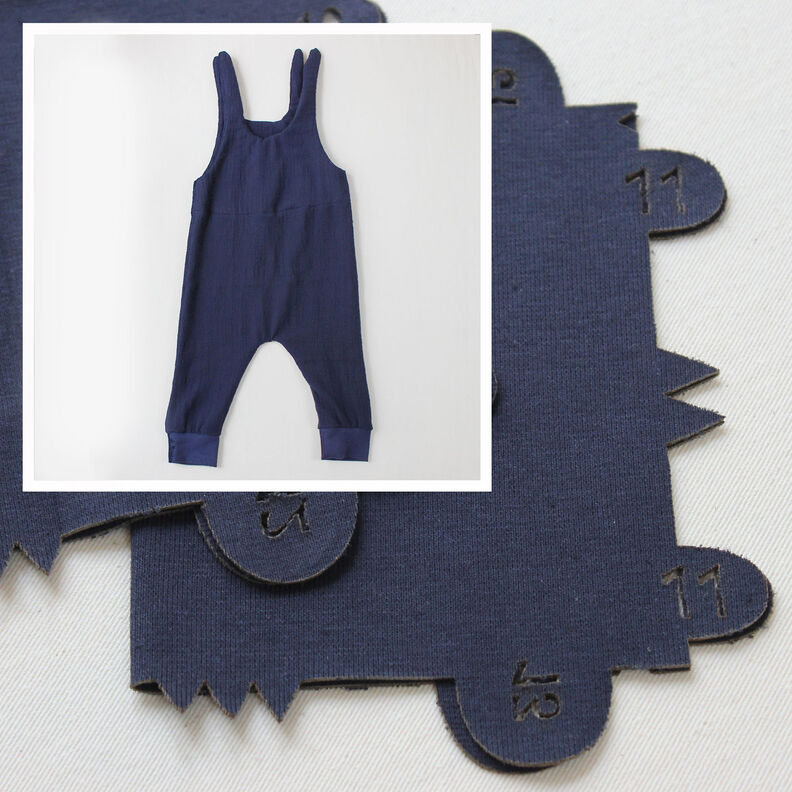 "Nähen nach Zahlen"-Paket Onesie BIMBAM | 86/92 – marineblau,  image number 1