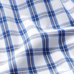 Baumwollstoff Hemden-Karo – weiss/blau, 