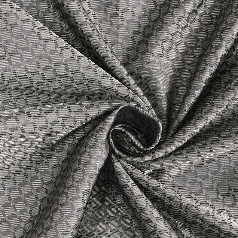 Futterstoff Jacquard Rauten – grau,  image number 3