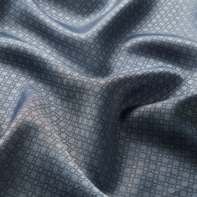 Futterstoff Jacquard Kästchen und Punkte – stahlblau,  image number 2