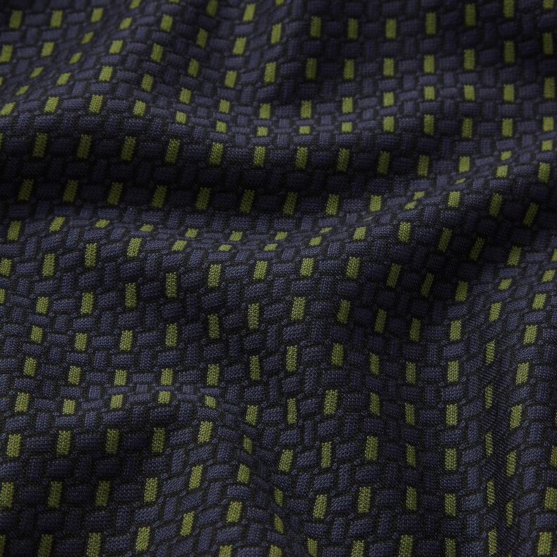 Jacquard Jersey Gittermuster – oliv/lila,  image number 2