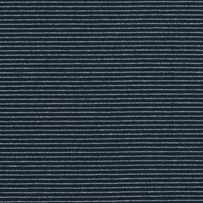 Baumwolljersey Lurex-Streifen – nachtblau/silber, 