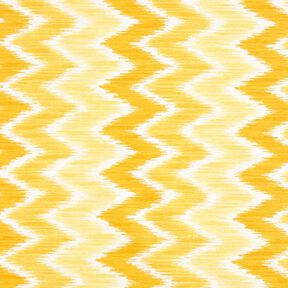 Beschichtete Baumwolle Ikat-Print – gelb/weiss, 