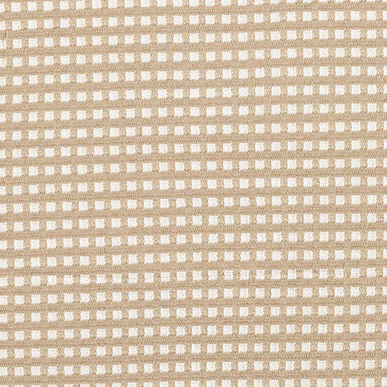 Jacquard Jersey Viskose-Mix Kästchen – beige/weiss,  image number 1