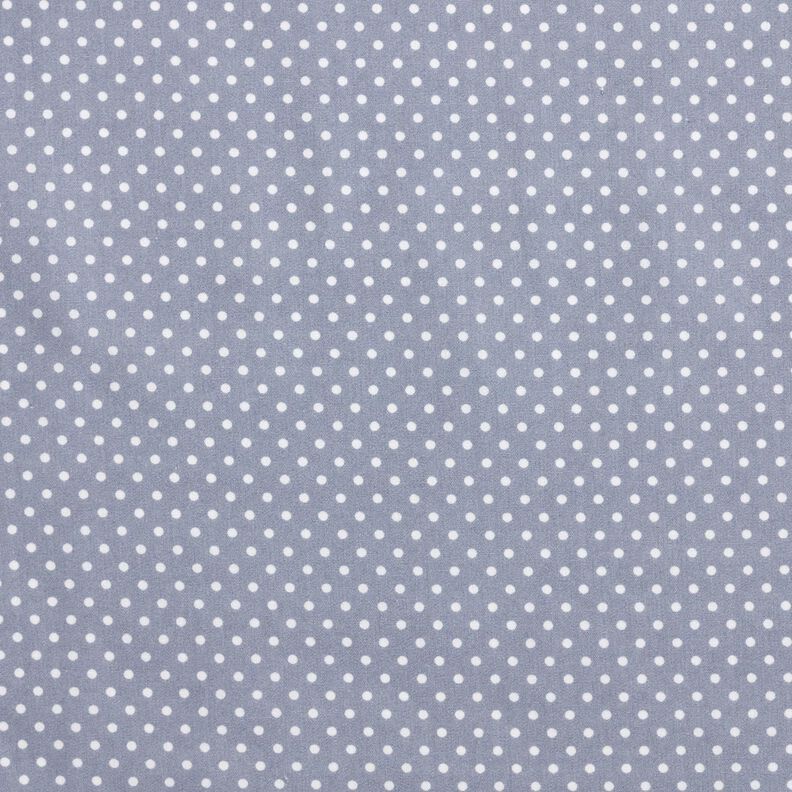 Baumwollpopeline Mini Polka Dots – stahlblau/weiss,  image number 1