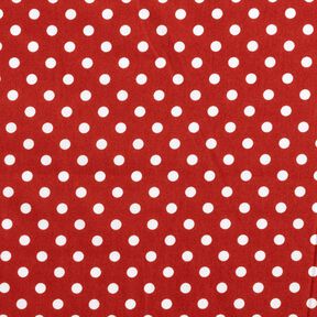 Baumwollpopeline Polka Dots – terracotta/weiss, 