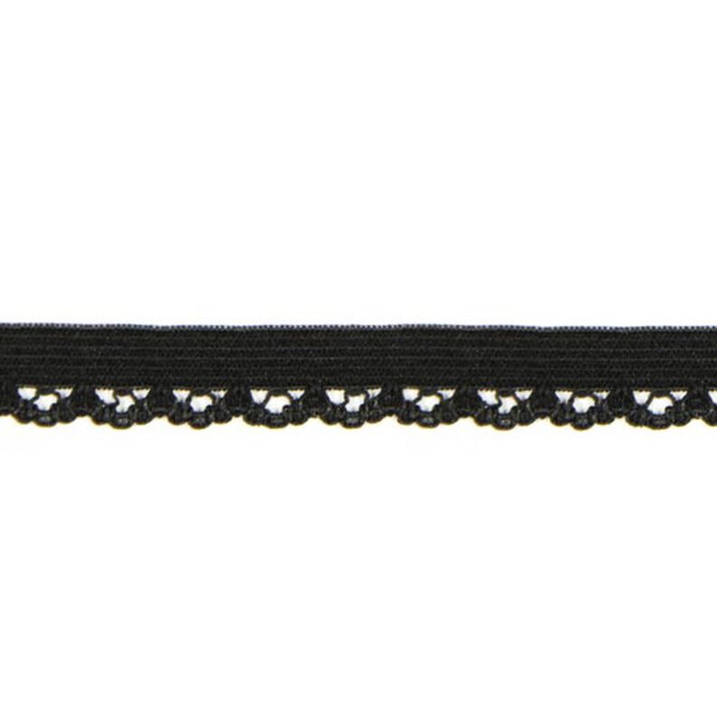 Elastisches Ziergummi [10 mm] - schwarz,  image number 1