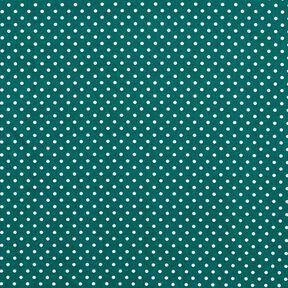 Baumwollpopeline Mini Polka Dots – blautanne/weiss, 