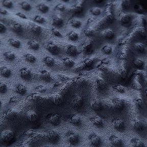 Kuschelfleece geprägte Punkte – marineblau, 