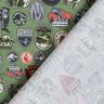 Baumwollpopeline Jurassic Park Patches Lizenzstoff | Universal Studios – pinie,  thumbnail number 4