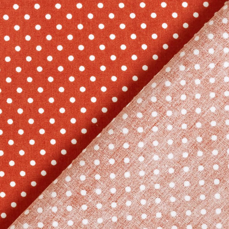 Baumwollpopeline Mini Polka Dots – terracotta/weiss,  image number 4