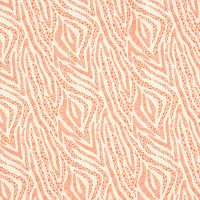 GOTS French Terry Sommersweat Zebra | Tula – hellbeige/orange, 
