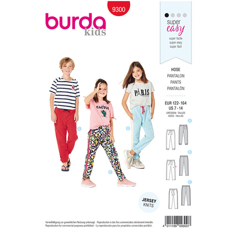 Sweatpants | Burda 9300 | 122-164,  image number 1