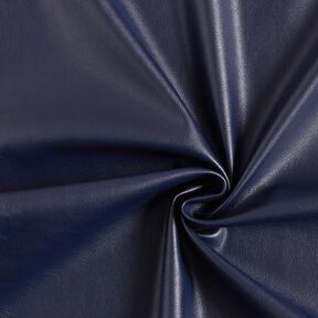 Glattes Lederimitat Stretch – marineblau, 