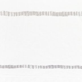 Gardinenstoff Voile zarte Streifen 295 cm – seidengrau/elfenbein, 
