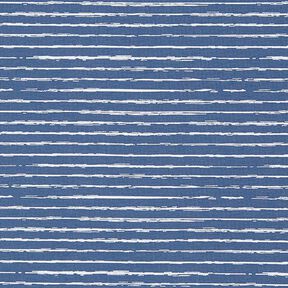 Baumwolljersey Skribbel-Streifen – jeansblau, 