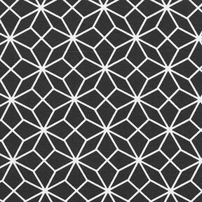 Dekostoff Canvas Kaleidoskop – schwarz/weiss, 