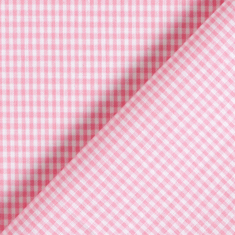 Baumwollstoff Vichykaro 0,2 cm – rosa/weiss,  image number 4