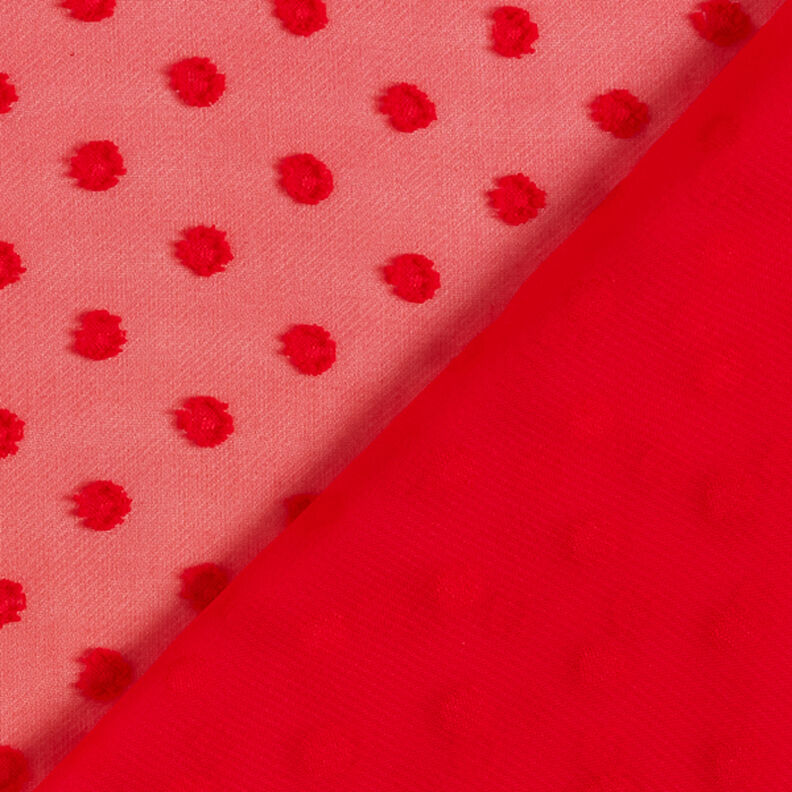 Chiffon Dobby Punkte – rot,  image number 4