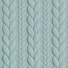 Jerseyjacquard Cloqué Zopfmuster – mint, 