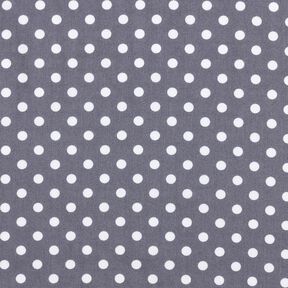 Baumwollpopeline Polka Dots – schiefergrau/weiss, 