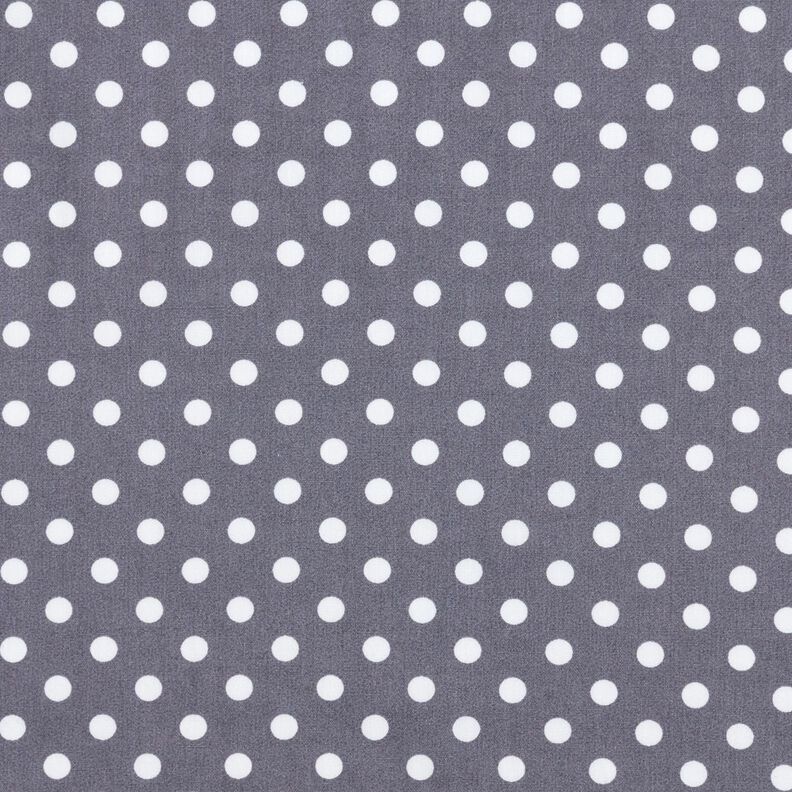 Baumwollpopeline Polka Dots – schiefergrau/weiss,  image number 1