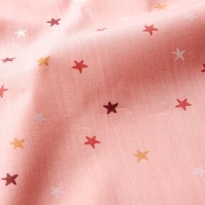 Baumwollpopeline kleine Sterne – hellaltrosa, 