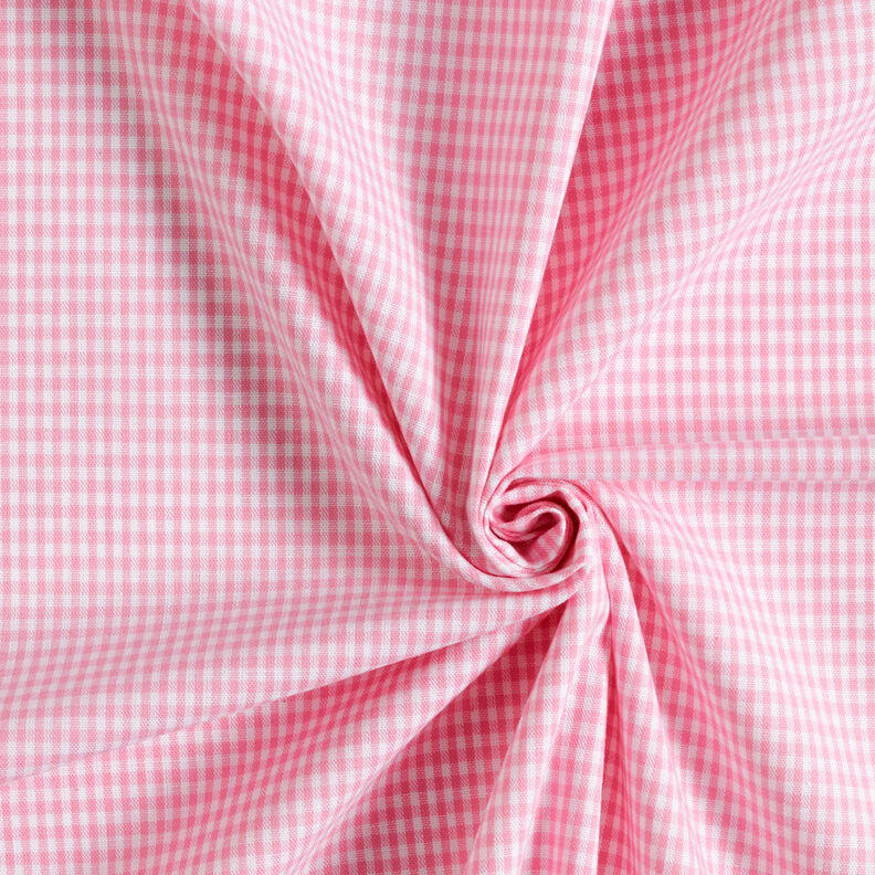 Baumwollstoff Vichykaro 0,2 cm – rosa/weiss,  image number 3