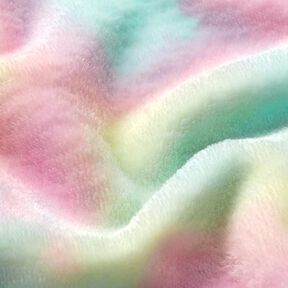 Kuschelfleece Regenbogen Farbverlauf – weiss/Farbmix, 