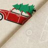 Dekostoff Halbpanama VW Weihnachtstransport – natur/karminrot,  thumbnail number 4