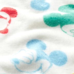 Kuschelfleece Lizenzstoff Mickey Gesichter | Disney – elfenbein, 