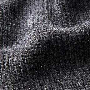 Glitzer-Chenille – schiefergrau/silber metallic, 