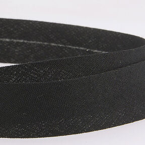 Schrägband Polycotton [20 mm] – schwarz, 