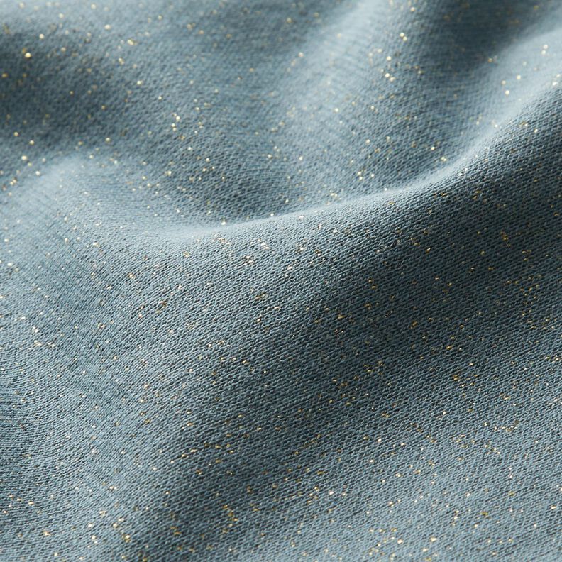 Glitzer-Bündchen Schlauchware – brilliantblau/gold metallic,  image number 2