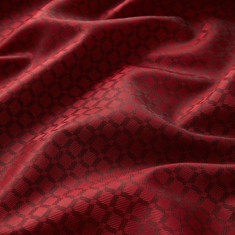 Futterstoff Jacquard Rauten – rot,  image number 2