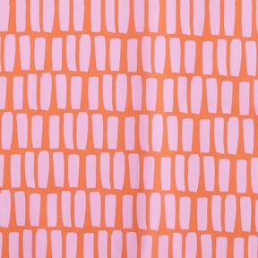 Beschichtete Baumwolle Pinselstriche – orange/pastellviolett, 