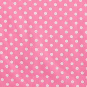 Baumwollpopeline Polka Dots – rosa/weiss, 