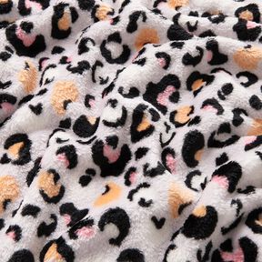 Kuschelfleece Leomuster – nebelgrau, 