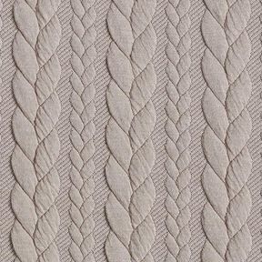 Jerseyjacquard Cloqué Zopfmuster – beige, 