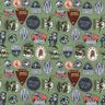 Baumwollpopeline Jurassic Park Patches Lizenzstoff | Universal Studios – pinie,  thumbnail number 1