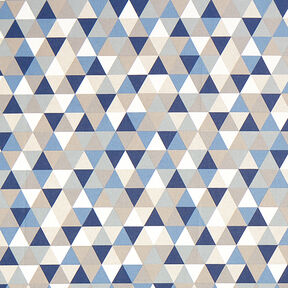 Dekostoff Halbpanama Dreiecke – blau, 