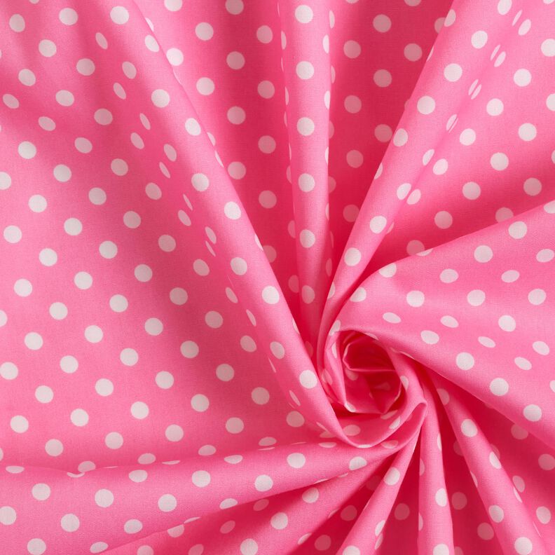 Baumwollpopeline Polka Dots – rosa/weiss,  image number 3