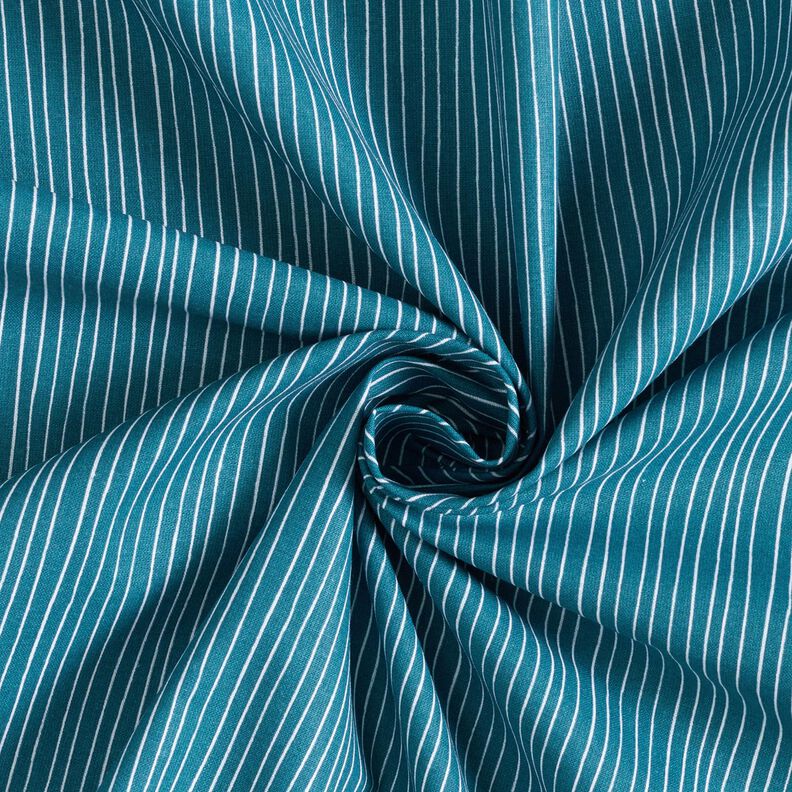 Baumwollstoff Cretonne zarte Linien – blau/weiss,  image number 3