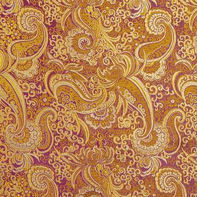 Bekleidungsjacquard Metallic Paisley – lila/gold, 