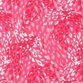 Kreppstoff abstraktes Leomuster – intensiv pink, 