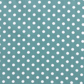 Baumwollpopeline Polka Dots – perlgrau/weiss, 