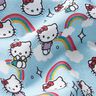 Baumwollpopeline Hello Kitty Regenbögen Lizenzstoff | SANRIO – himmelblau,  thumbnail number 2