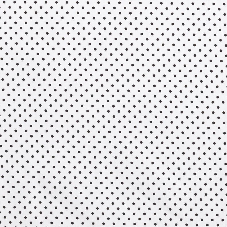 Baumwollpopeline Mini Polka Dots – weiss/schwarz,  image number 1